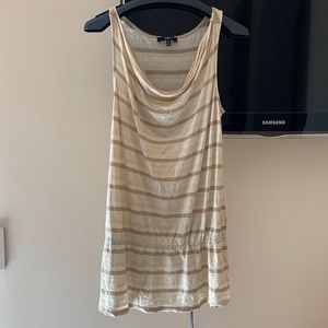 Gold striped sparkly mini dress or swim cover up